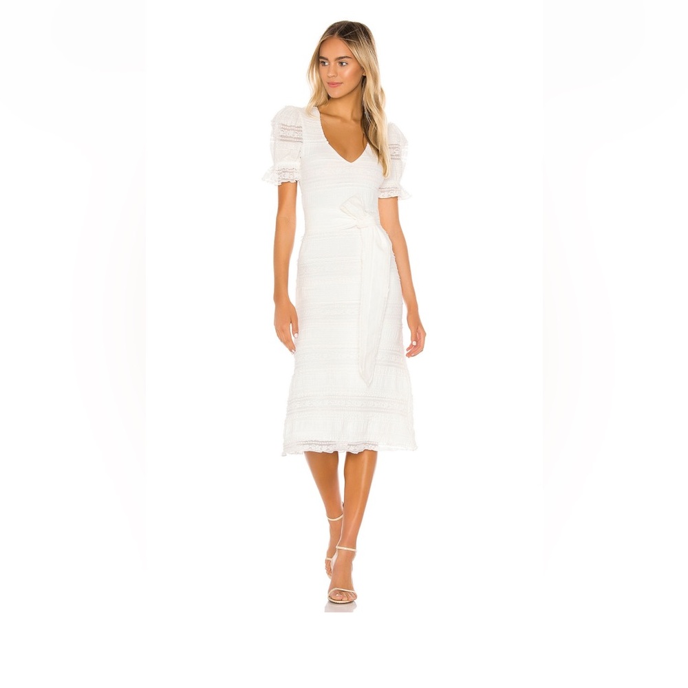 Tularosa Quinn Midi Dress in White